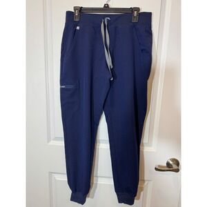 FIGS Technical Collection Zamora Navy Blue Scrub Jogger Pants Women's Size M